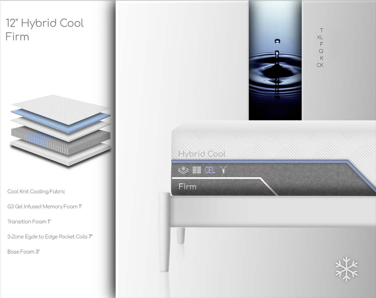 LUASleep Hybrid Cool Medium Memory Foam Mattress